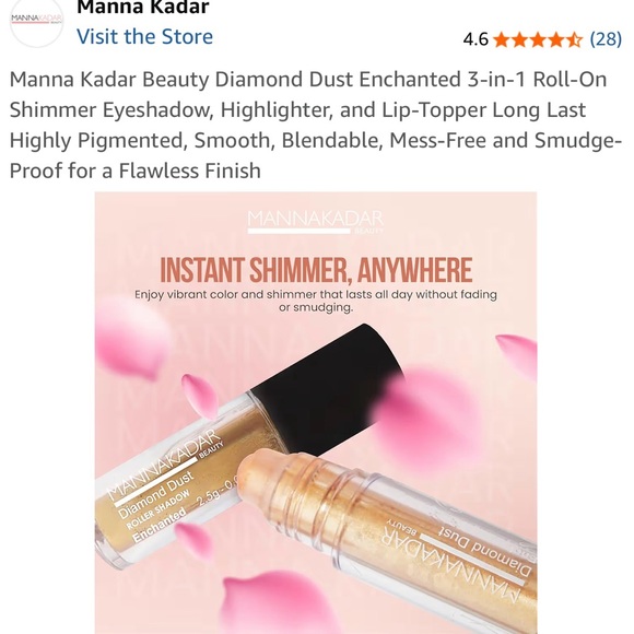 NWT/NIB/Sealed Manna Kadar Roll-on Diamond Dust 2.5g New still sealed - Picture 8 of 11